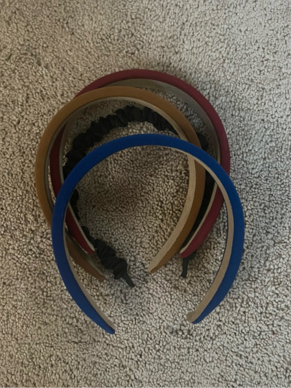 Headband Set - Blue, Tan, Maroon, Black